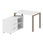 Рабочая станция с опорной тумбой левая Metal System Style БП.РС-СТС-2.1 Л 1100x1520x750