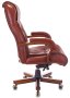 Кресло руководителя T-9926WALNUT светло-коричневый Leather EiCHel кожа крестов. металл/дерево