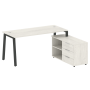 Рабочая станция с тумбой на А-образном м/к Metal System Style БА.РС-СТС-2.4 (R) 1700x1520x750