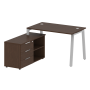 Рабочая станция с тумбой на А-образном м/к Metal System Style БА.РС-СТС-2.2 (L) 1300x1520x750