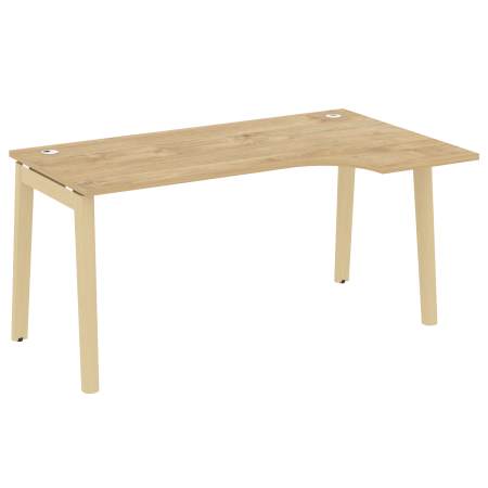 Стол эргономичный правый на деревянных опорах Onix Wood OW.SA-1R 1580x980x750
