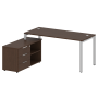 Рабочая станция с опорной тумбой левая Metal System Style БП.РС-СТС-2.4 Л 1700x1520x750