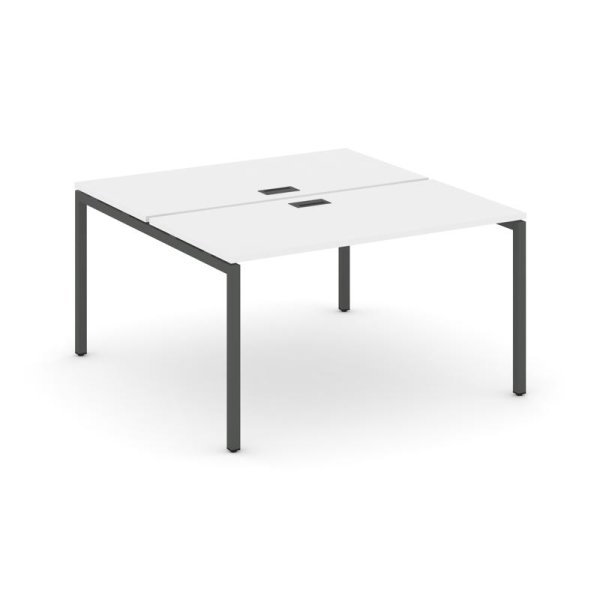 Рабочая станция 2-х сторонняя SN-4P.DRS-013 (1380х1432х750) (Белый/Металл Антрацит)