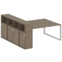 Рабочая станция с шкафом-купе на О-образном м/к Metal System Style БО.РС-СШК-4.5 Т 2210x2332x1098