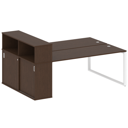 Рабочая станция с шкафом-купе на О-образном м/к Metal System Style БО.РС-СШК-2.5 Т 2210x1475x1098