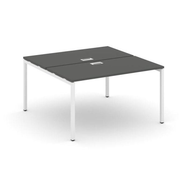 Рабочая станция 2-х сторонняя SN-4P.DRS-013 (1380х1432х750) (Антрацит/Металл Белый)