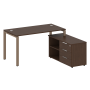Рабочая станция с опорной тумбой правая Metal System Style БП.РС-СТС-2.3 Пр 1500x1520x750