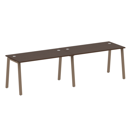 Рабочая станция на 2 рабочих места на А-образном м/к Metal System Style БА.СМ-2.3 2800x720x750