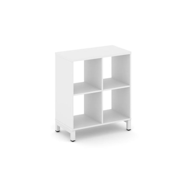 Каркас стеллажа 2 яруса SN.KS-220 (754х400х881) (Белый/Металл Белый)