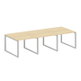 Переговорный стол 3 столешницы Metal System Style БО.ПРГ-3.1 3000x1235x750