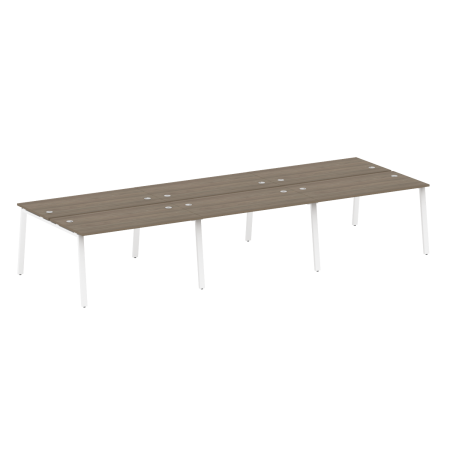 Рабочая станция на 6 рабочих места на А-образном м/к Metal System Style БА.СМ-6.3 4200x1475x750