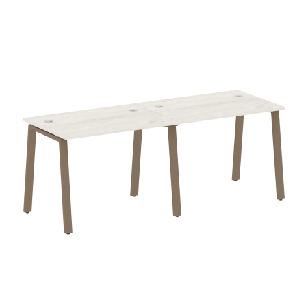 Рабочая станция на 2 рабочих места на А-образном м/к Metal System Style БА.СМ-2.1 2000x720x750
