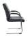 Кресло T-8010N-LOW-V черный Leather Black эко.кожа низк.спин. полозья металл хром