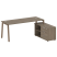 Рабочая станция с тумбой на А-образном м/к Metal System Style БА.РС-СТС-2.5 (R) 1900x1520x750