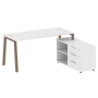 Рабочая станция с тумбой на А-образном м/к Metal System Style БА.РС-СТС-2.4 (R) 1700x1520x750