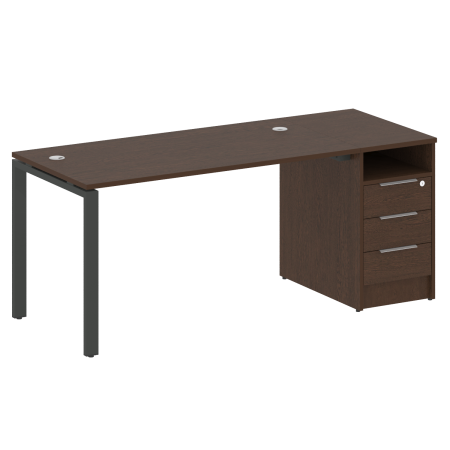 Рабочая станция с опорной тумбой Metal System Style БП.РС-СТП-1.3 1812x720x750