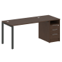 Рабочая станция с опорной тумбой Metal System Style БП.РС-СТП-1.3 1812x720x750