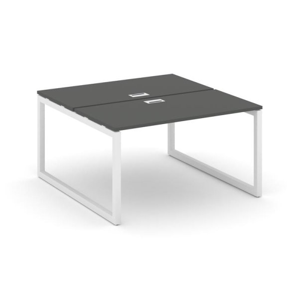 Рабочая станция 2-х сторонняя SN-5O.DRS-003 (1380х1232х750) (Антрацит/Металл Белый)