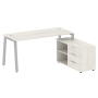 Рабочая станция с тумбой на А-образном м/к Metal System Style БА.РС-СТС-2.4 (R) 1700x1520x750