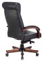 Кресло руководителя T-9928WALNUT черный кожа крестов. металл/дерево