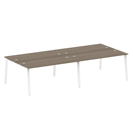 Рабочая станция на 4 рабочих места на А-образном м/к Metal System Style БА.СМ-4.4 3200x1475x750