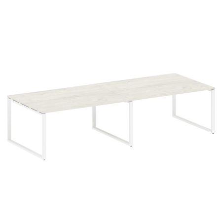 Переговорный стол 2 столешницы Metal System Style БО.ПРГ-2.4 3200x1235x750