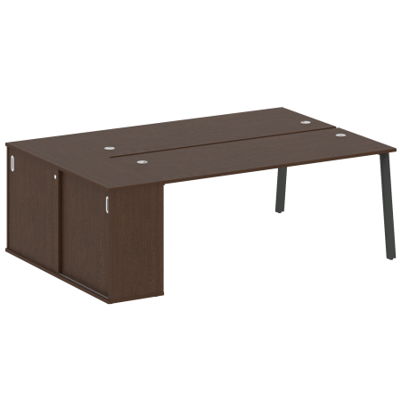 Рабочая станция с шкафом-купе на А-образном м/к Metal System Style БА.РС-СШК-1.5 Т 2210x1475x750