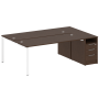 Рабочая станция с опорной тумбой Metal System Style БП.РС-СТП-2.5 2212x1475x750