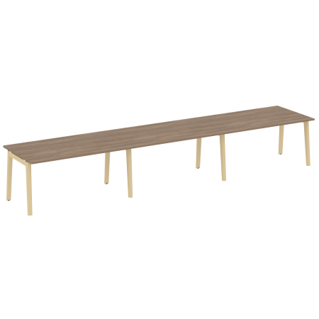 Стол переговорный на деревянных опорах Onix Wood OW.PRG-3.4 4740x980x750