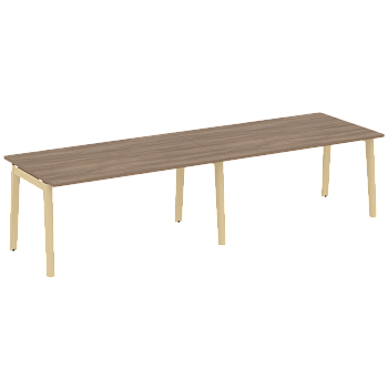 Стол переговорный на деревянных опорах Onix Wood OW.PRG-2.4 3160x980x750