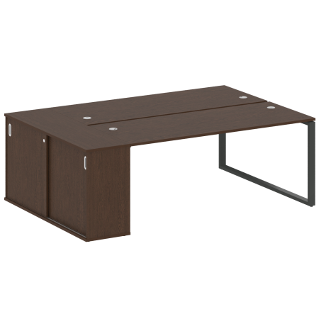 Рабочая станция с шкафом-купе на О-образном м/к Metal System Style БО.РС-СШК-1.5 Т 2210x1475x750