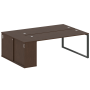 Рабочая станция с шкафом-купе на О-образном м/к Metal System Style БО.РС-СШК-1.5 Т 2210x1475x750