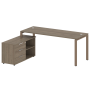 Рабочая станция с опорной тумбой левая Metal System Style БП.РС-СТС-2.5 Л 1900x1520x750
