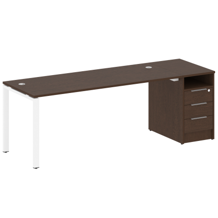 Рабочая станция с опорной тумбой Metal System Style БП.РС-СТП-1.5 2212x720x750