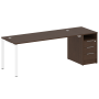 Рабочая станция с опорной тумбой Metal System Style БП.РС-СТП-1.5 2212x720x750