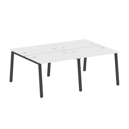 Рабочая станция на 4 рабочих места на А-образном м/к Metal System Style БА.СМ-4.1 2000x1475x750