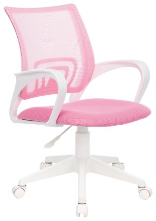 Кресло CH-W695NLT розовый TW-06A TW-13A сетка/ткань крестов. пластик пластик белый (Розовый)