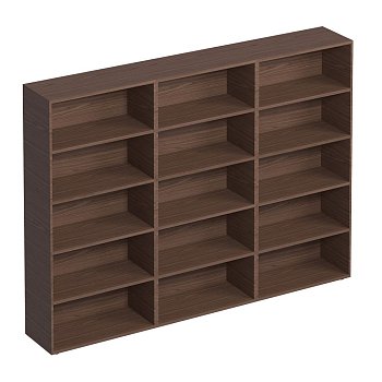 Шкаф открытый топ, 4 полки и боковины в дереве ISixty A200GG/270 2700x450x2000