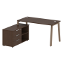 Рабочая станция с тумбой на А-образном м/к Metal System Style БА.РС-СТС-2.3 (L) 1500x1520x750
