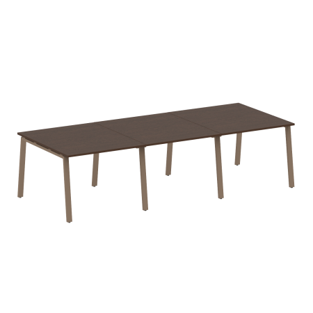Стол для переговоров (3 столешницы) на А-образном м/к Metal System Style БА.ПРГ-3.1 3000x1235x750