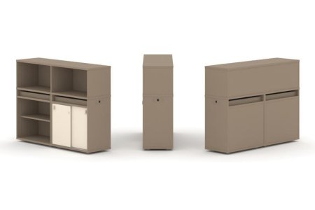 Тумба двойная + низкая надставка ES.NB.2N-9 (1500х410х1135)