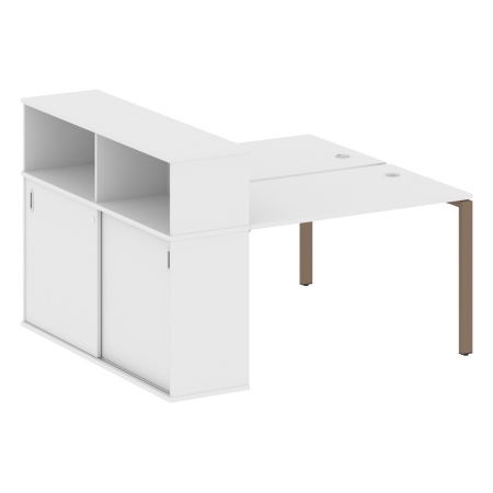 Рабочая станция с опорным шкафом-купе Metal System Style БП.РС-СШК-2.2 1610x1475x1098
