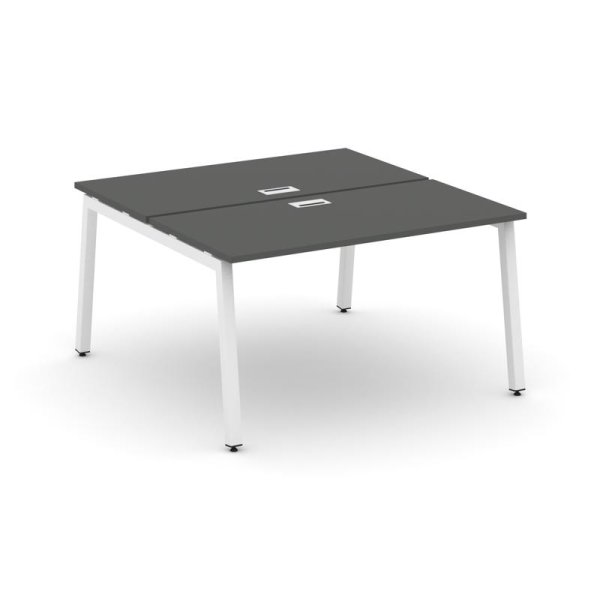 Рабочая станция 2-х сторонняя SN-5A.DRS-023 (1380х1632х750) (Антрацит/Металл Белый)