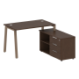 Рабочая станция с тумбой на А-образном м/к Metal System Style БА.РС-СТС-2.2 (R) 1300x1520x750