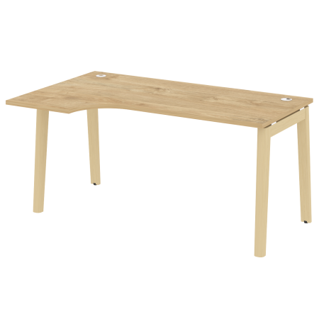 Стол эргономичный левый на деревянных опорах Onix Wood OW.SA-1L 1580x980x750