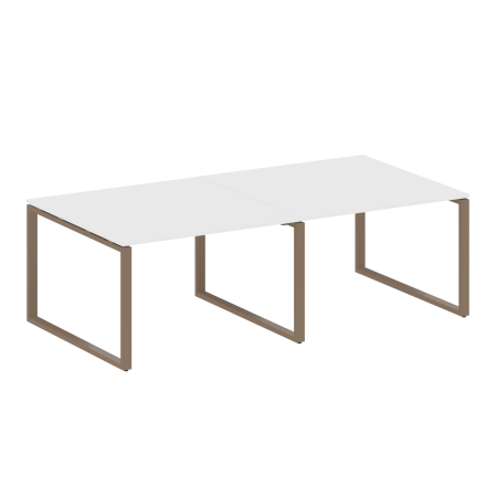 Переговорный стол 2 столешницы Metal System Style БО.ПРГ-2.2 2400x1235x750