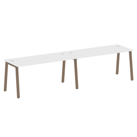 Рабочая станция на 2 рабочих места на А-образном м/к Metal System Style БА.СМ-2.4 3200x720x750