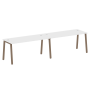 Рабочая станция на 2 рабочих места на А-образном м/к Metal System Style БА.СМ-2.4 3200x720x750