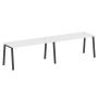 Рабочая станция на 2 рабочих места на А-образном м/к Metal System Style БА.СМ-2.4 3200x720x750
