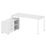 Рабочая станция с опорной тумбой левая Metal System Style БП.РС-СТС-2.4 Л 1700x1520x750
